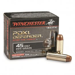 Winchester Defender, .45 Colt, Bonded Jacketed Hollow Point, 225 Grain, 20 Rounds