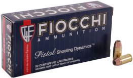 Fiocchi Shooting Dynamics Pistol Ammunition 380APHP, 380 ACP, Jacketed Hollow Point (JHP), 90 GR, 1030 fps, 50 Rd/bx