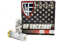 Fiocchi 12 Gauge 2-3/4 in 00 Buckshot 9 Pellet High Velocity 25/Box