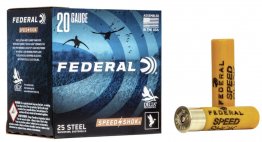 20 Gauge - 3" 7/8oz. #2 Steel Shot - Federal Speed-Shok - 25 Rounds