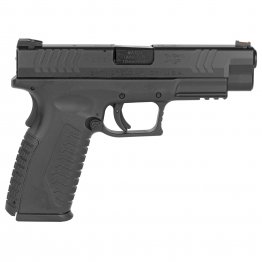 Springfield, XDM, Full Size Pistol, 10MM, 4.5" Barrel, Polymer Frame, Black Finish, Fiber Optic Front and Low Profile Combat Rear Sights, 15Rd, 2 Magazines