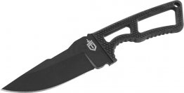 Gerber 30-001005 Ghostrike Fixed 3.3" Black Blade, Rubberized Handles
