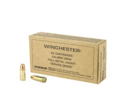 Winchester Service Grade 9mm 115GR FMJ 500rd case