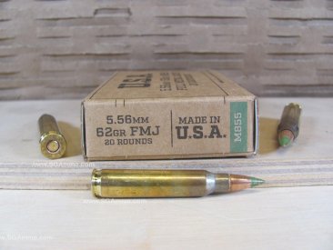 1000 Round Case of 5.56mm 62 Grain FMJ M855 Green Tip Winchester Ammo
